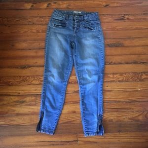 Free people skinny jeans with ankle zippers